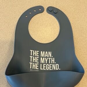 Bella Tunno Gray Bib - The Man. The Myth. The Legend.